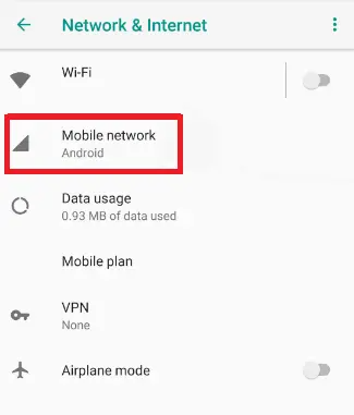 Mobile Network