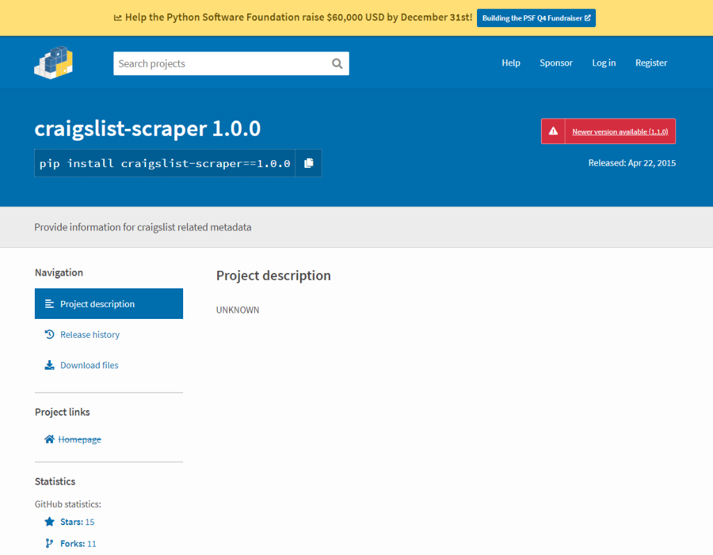 Python Craigslist Scraper