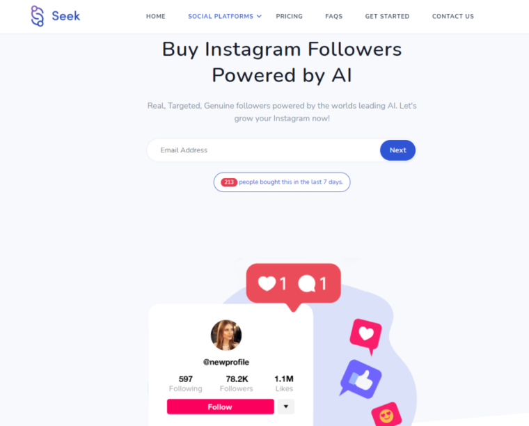 Seek Socially Instagram Followers