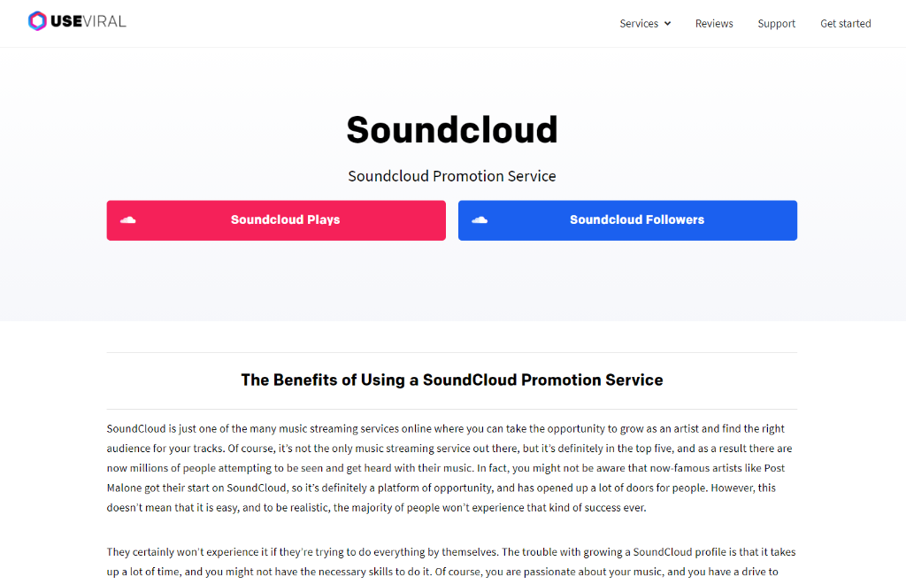 UseViral Soundcloud Promotion Service