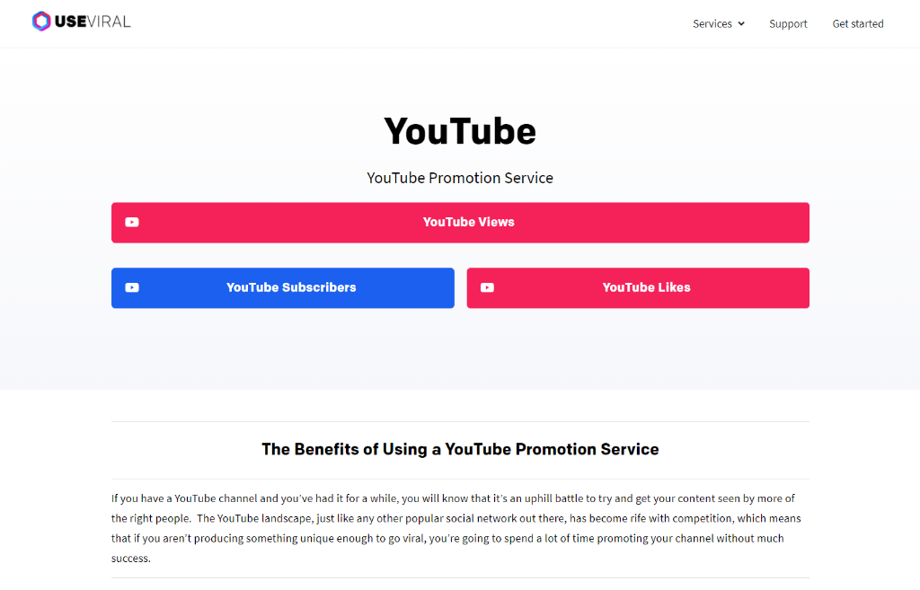 UseViral YouTube Promotion Service