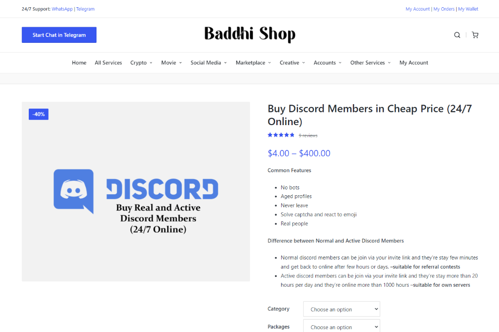 Baddhi Shop Discord Members