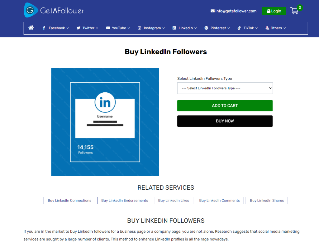 GetaFollower - Buy LinkedIn Followers & Connections