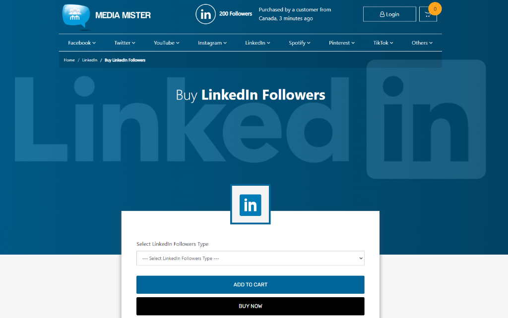 Media Mister - Buy LinkedIn Followers