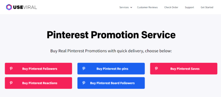 UseViral Pinterest Promotion Service
