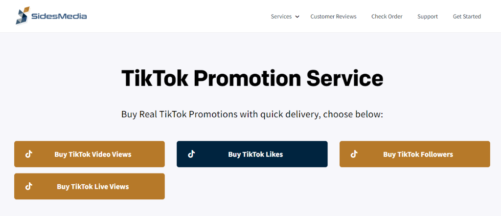 SidesMedia TikTok Promotion Service