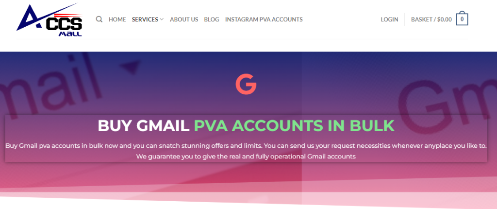 AccsMall Buy Gmail PVA Accounts