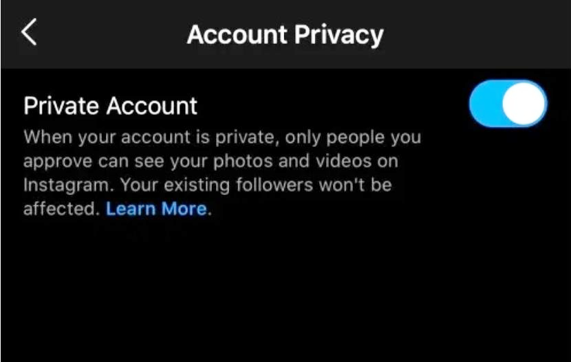 Private Account