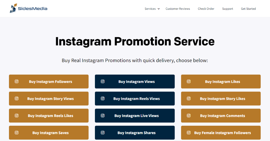 SidesMedia Instagram Promotion Service