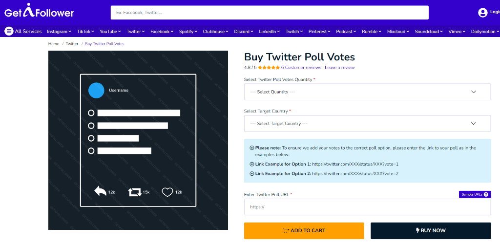 GetAFollower Buy Twitter Poll Votes