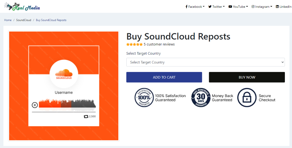 Buy Real Media SoundCloud Reposts