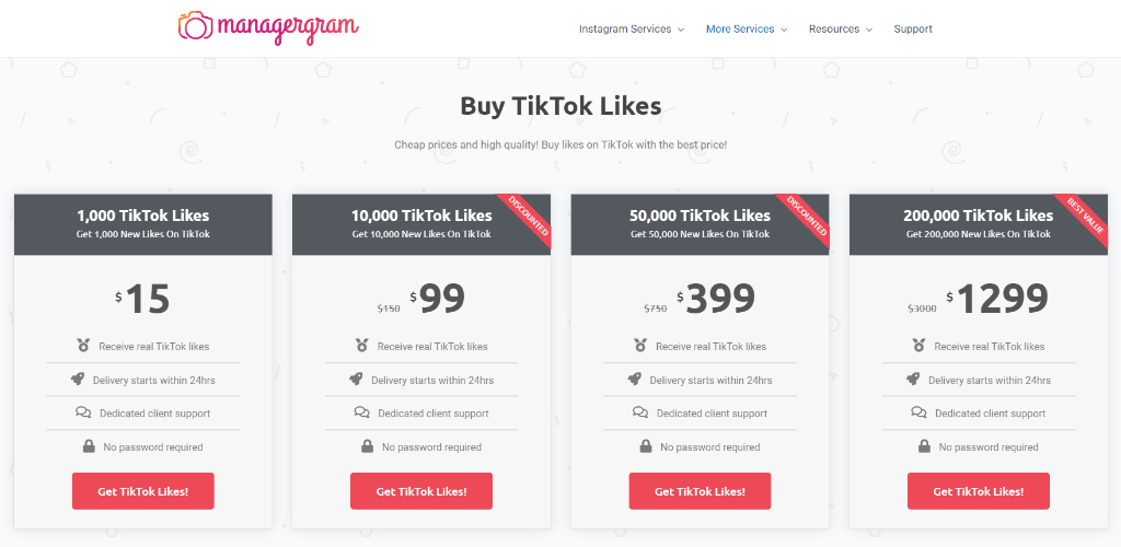 Managergram Buy TikTok Likes