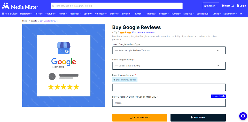 Media Mister Buy Google Reviews