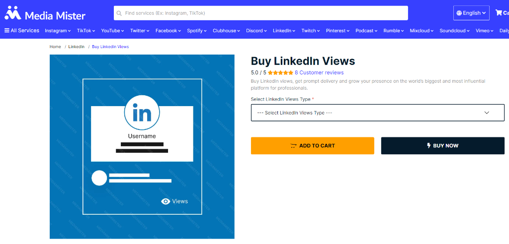 Media Mister Buy LinkedIn Views