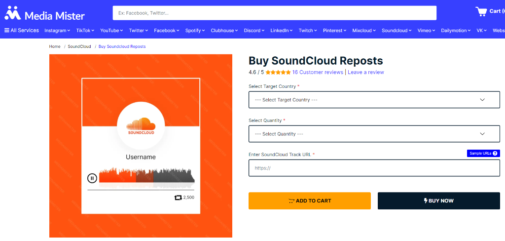 Media Mister Buy SoundCloud Reposts
