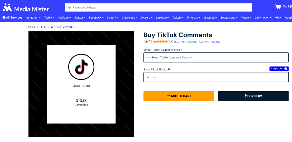 Media Mister Buy Tiktok Comments