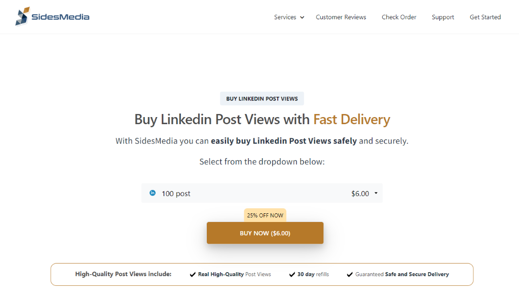 SidesMedia Buy LinkedIn Views