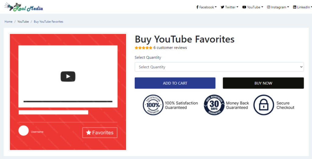 Buy Real Media Buy YouTube Favorites