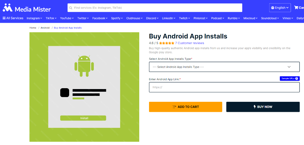 Media Mister Buy Android App Installs