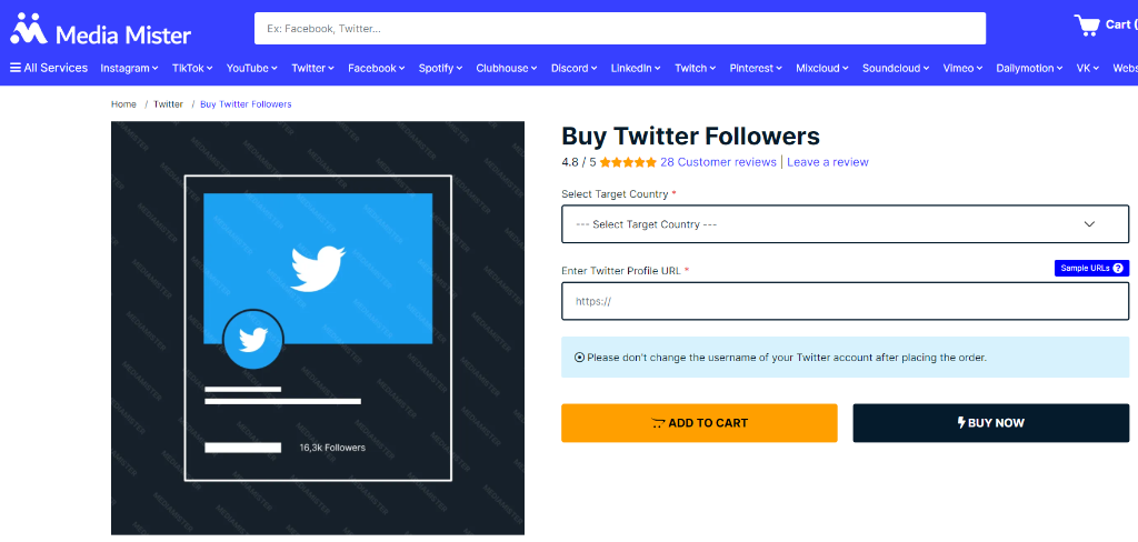 Media Mister Buy Twitter Followers