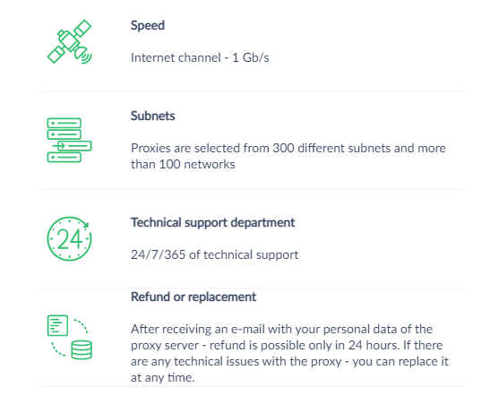 Proxy-Seller Features