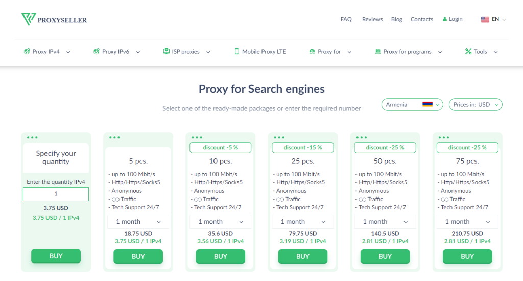 Proxy-Seller Proxy for Search engines