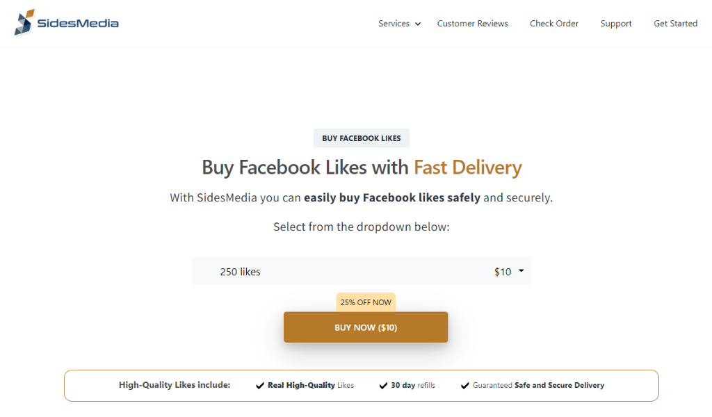 SidesMedia Buy Facebook Likes