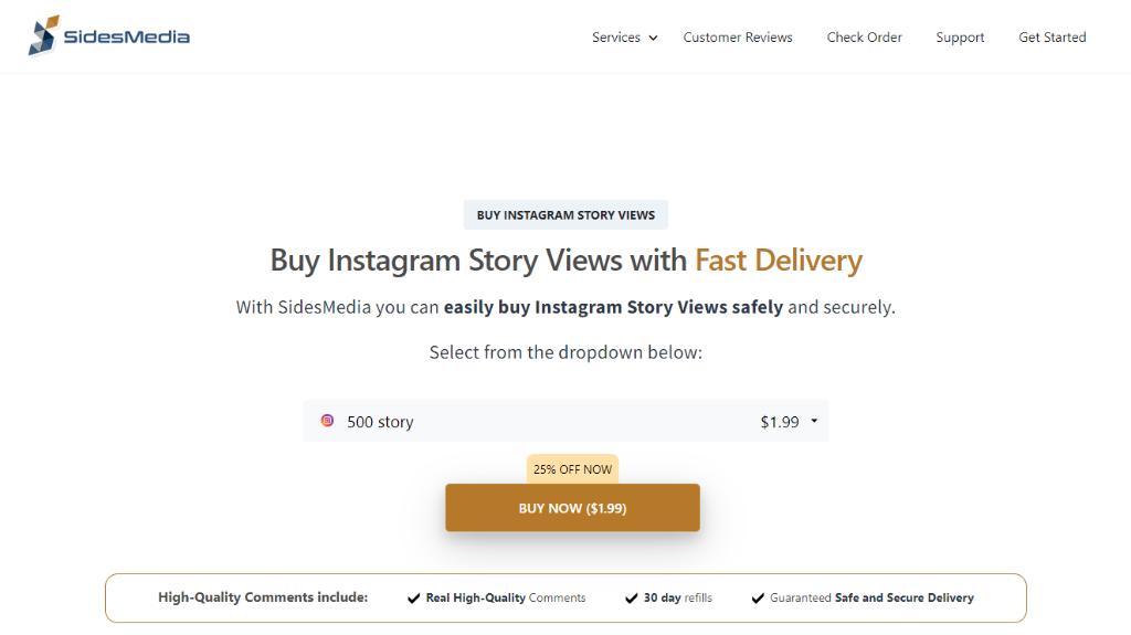 SidesMedia Buy Instagram Story Views