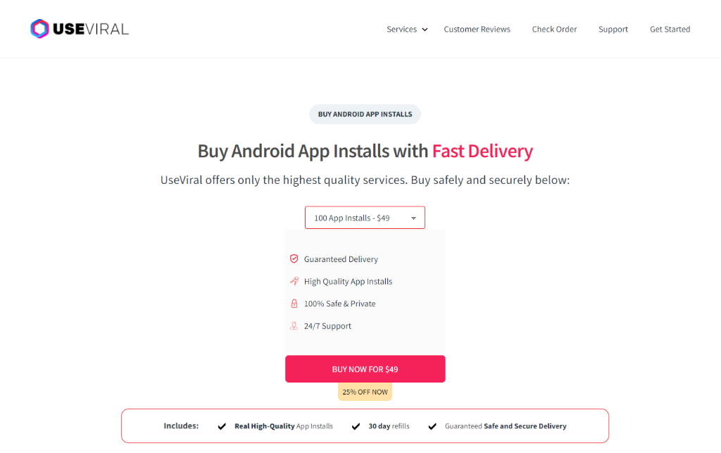 UseViral Buy Android App Installs