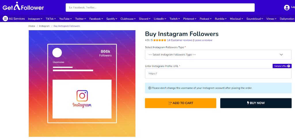 GetAFollower Buy Instagram Followers