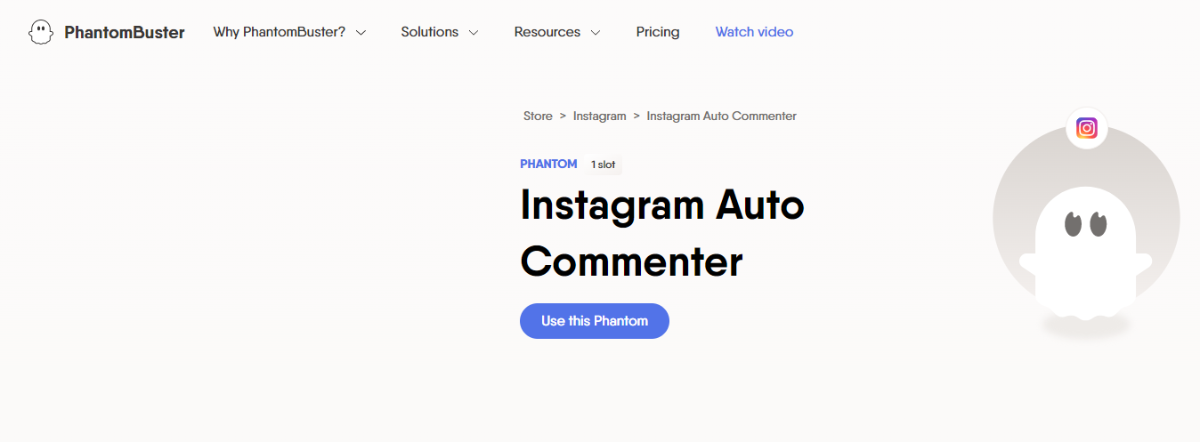 Phantombuster Instagram Auto Commenter