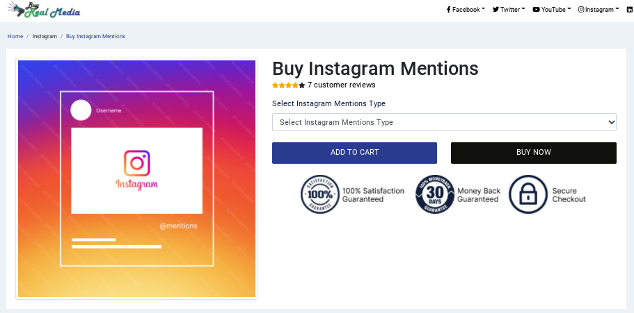 Buy Real Media Buy Instagram Mentions