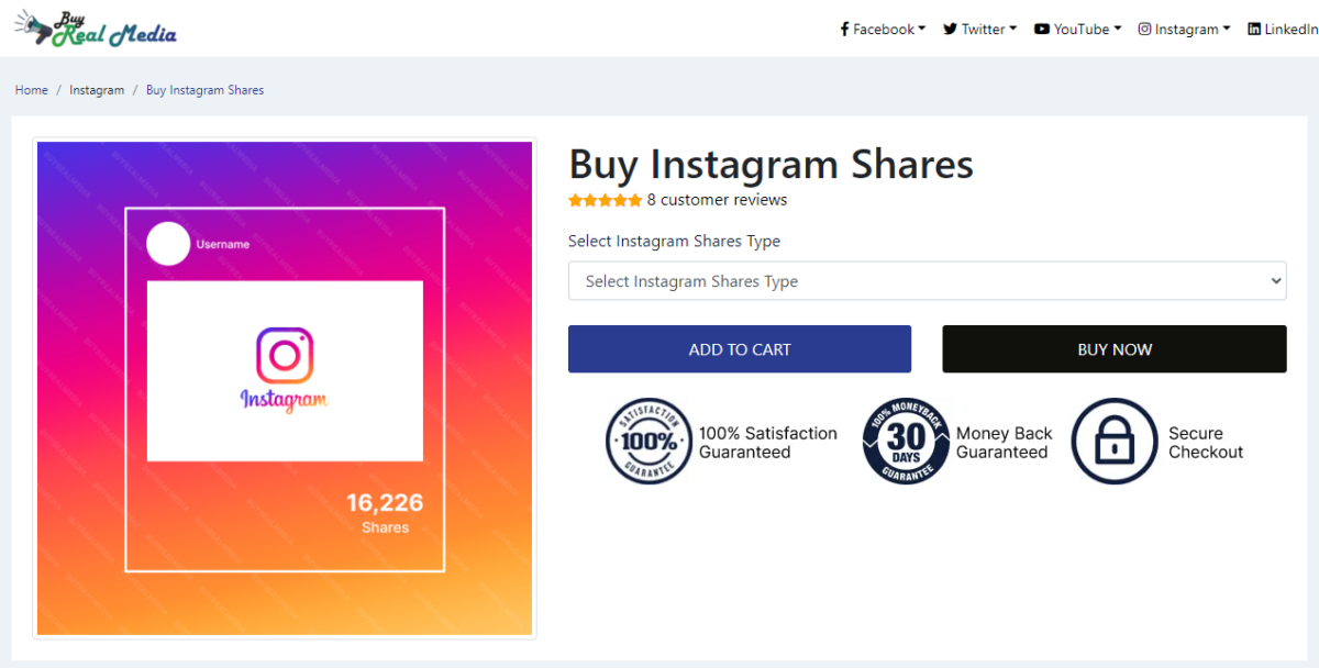 Buy Real Media Instagram Shares