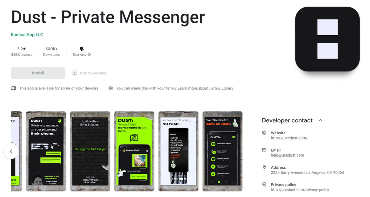 Dust Private Messenger