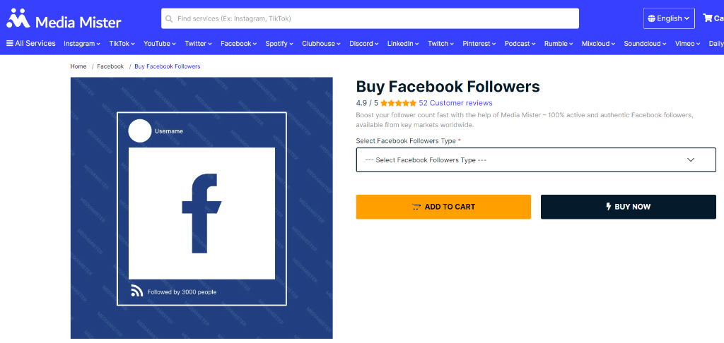 Media Mister Buy Facebook Followers