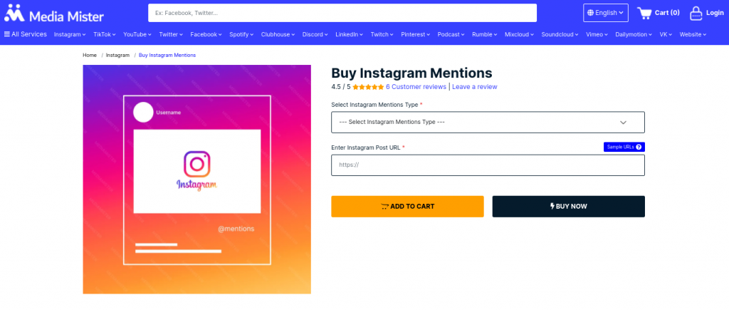 Media Mister Buy Instagram Mentions