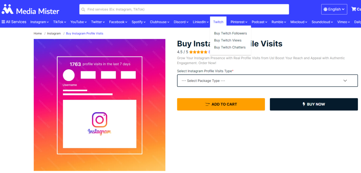 Media Mister Buy Instagram Profile Visits