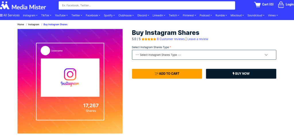 Media Mister Buy Instagram Shares