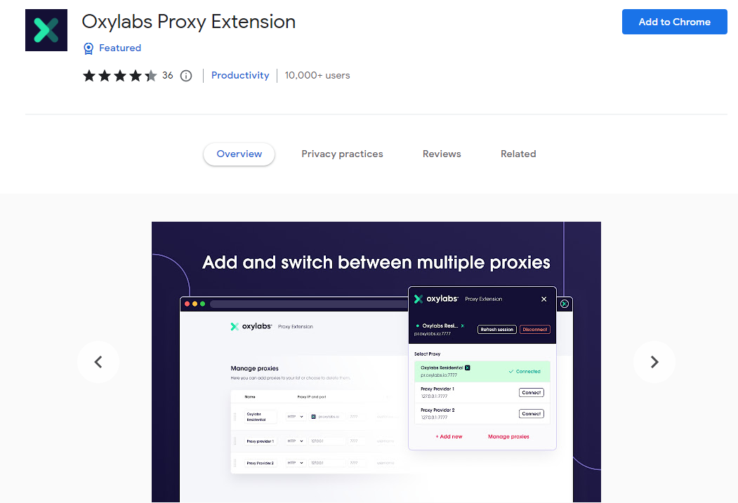 Oxylabs Proxy Extension