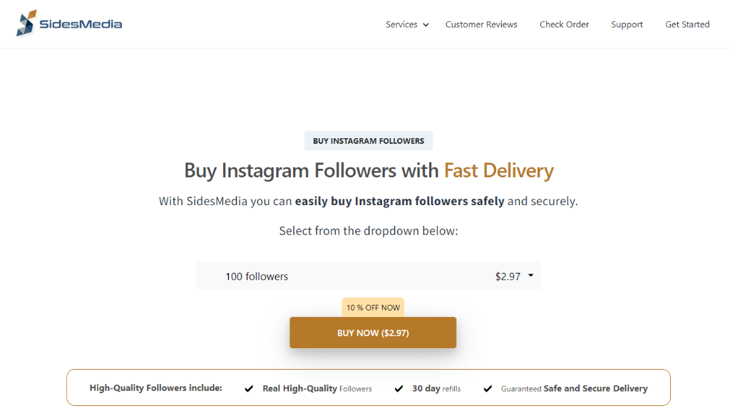 SidesMedia Buy Instagram Followe
