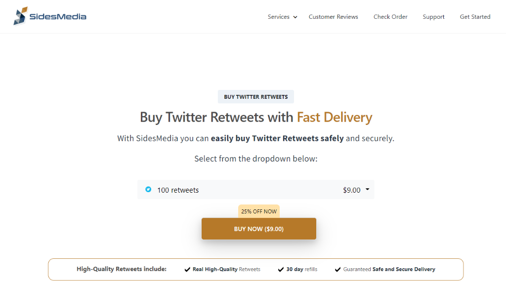 SidesMedia Buy Twitter Retweets
