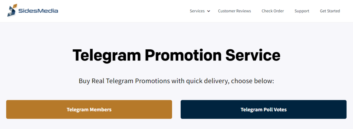 SidesMedia Telegram Promotion Service