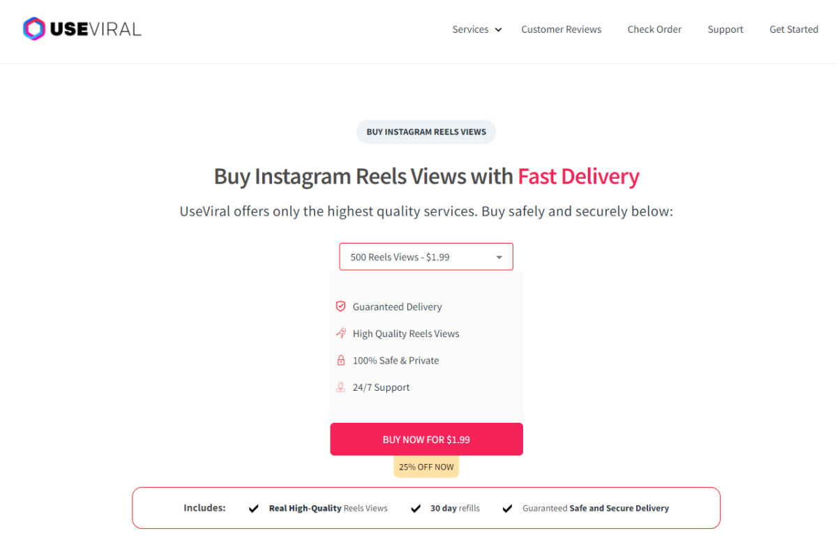 UseViral Buy Instagram Reels Views