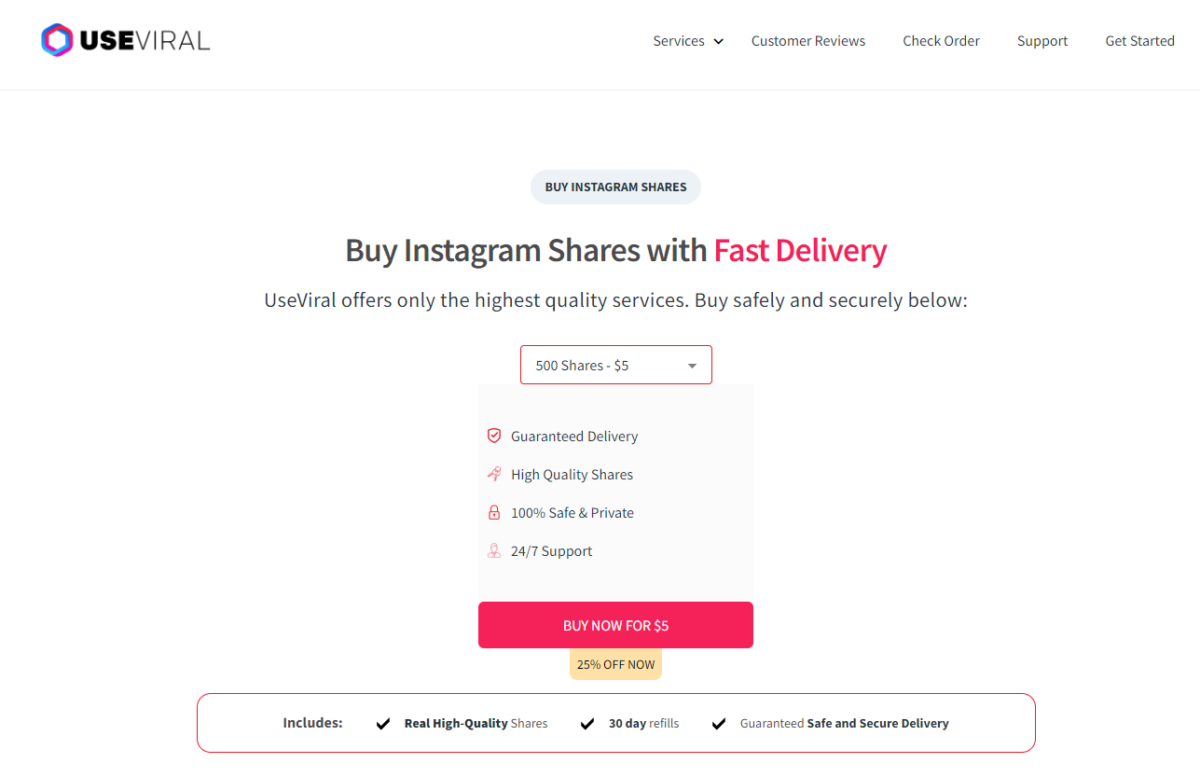 UseViral Buy Instagram Shares