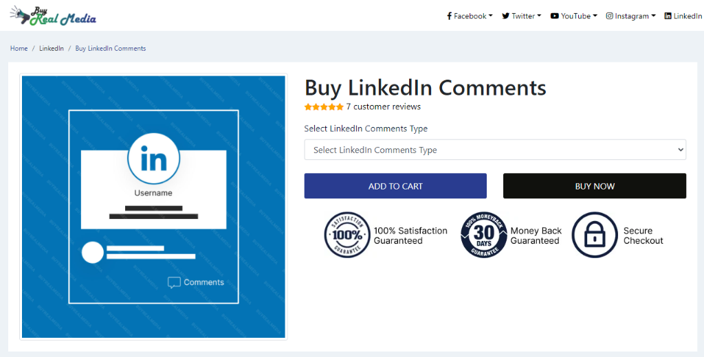 Buy Real Media LinkedIn Comments
