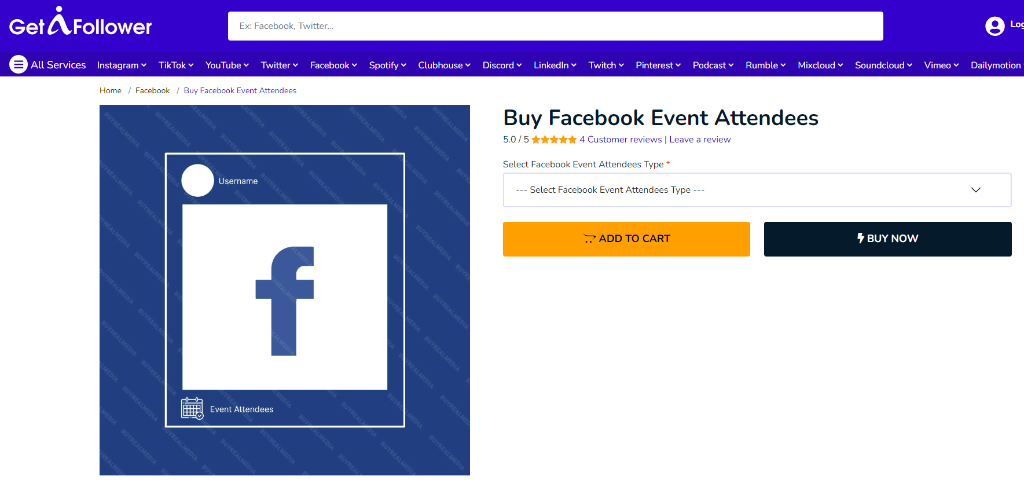 GetAFollower Buy Facebook Event Attendees