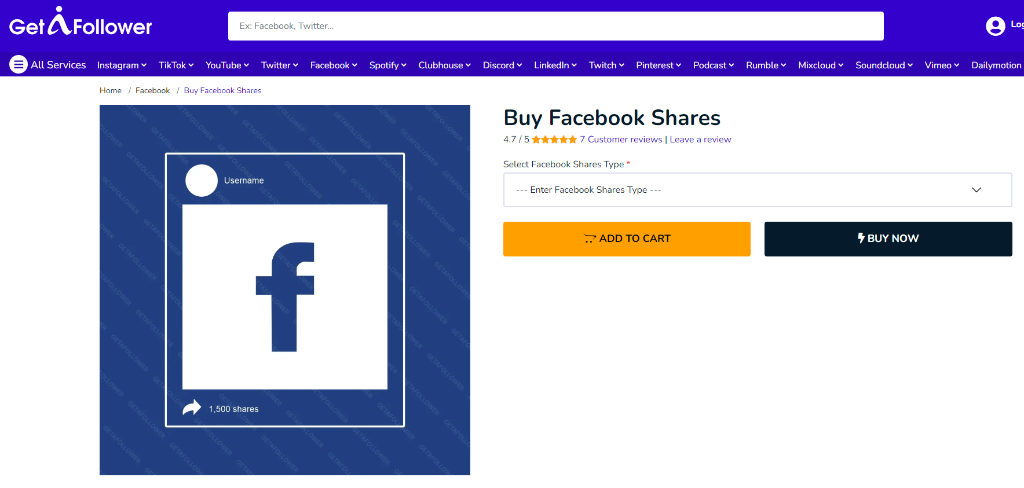 GetAFollower Buy Facebook Shares