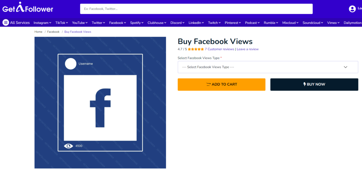 GetAFollower Buy Facebook Views