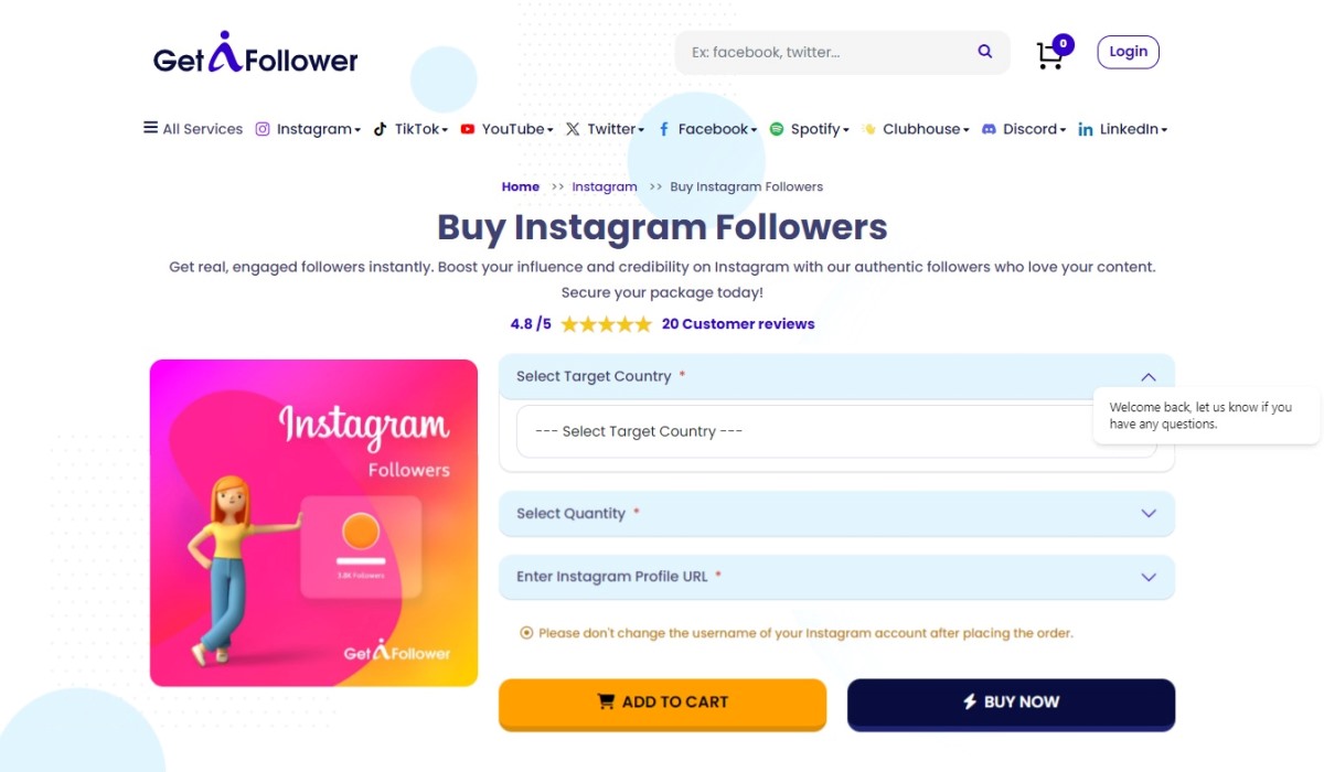 GetAFollower - Buy Instagram Followers