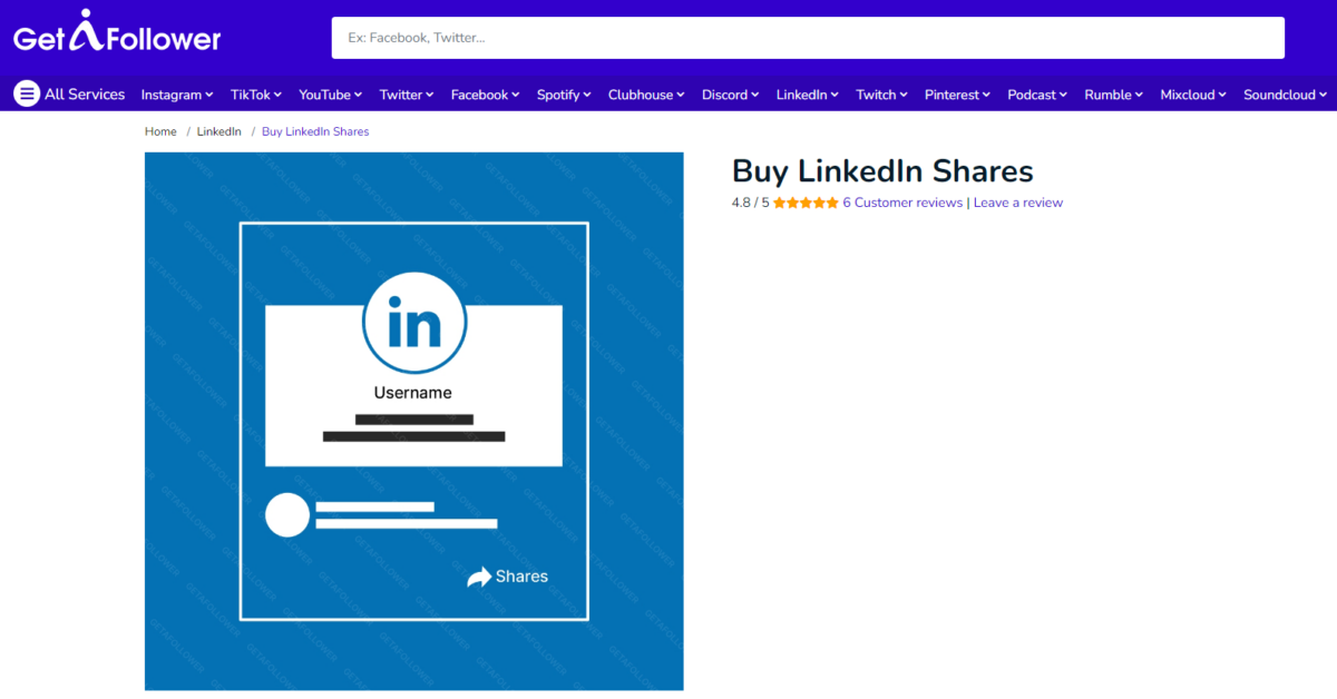 GetAFollower Buy Linkedin Post Shares